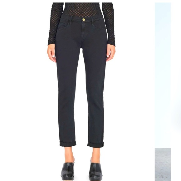 Frame Denim Denim - Frame // Le Garçon Boyfriend Jean in Black